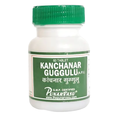 Канчанар гуггул / Kanchanar guggulu - очищение лимфатической системы, опухоли, кисты, простатит - Пунарвасу - 60 таб